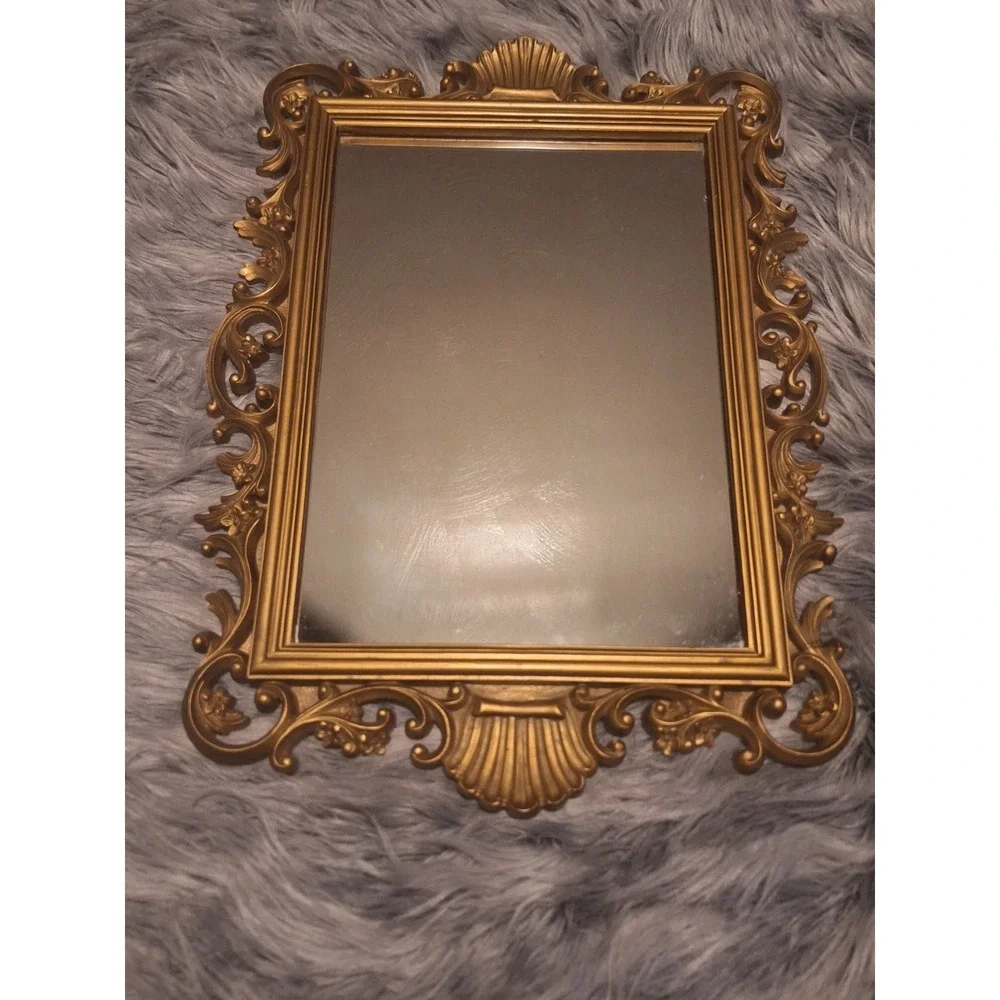 Vintage Ornate Gold Victorian Gothic Mirror